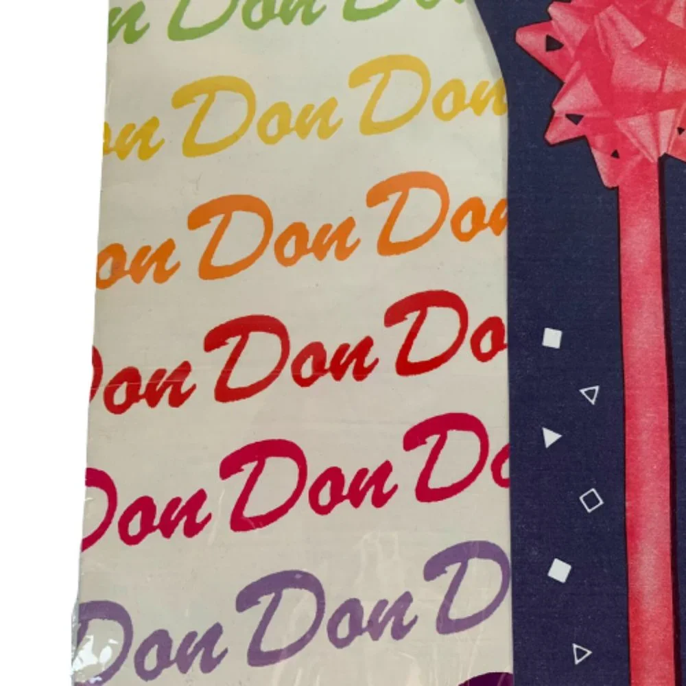 Vintage New DON Personalized Gift Wrap One Sheet
